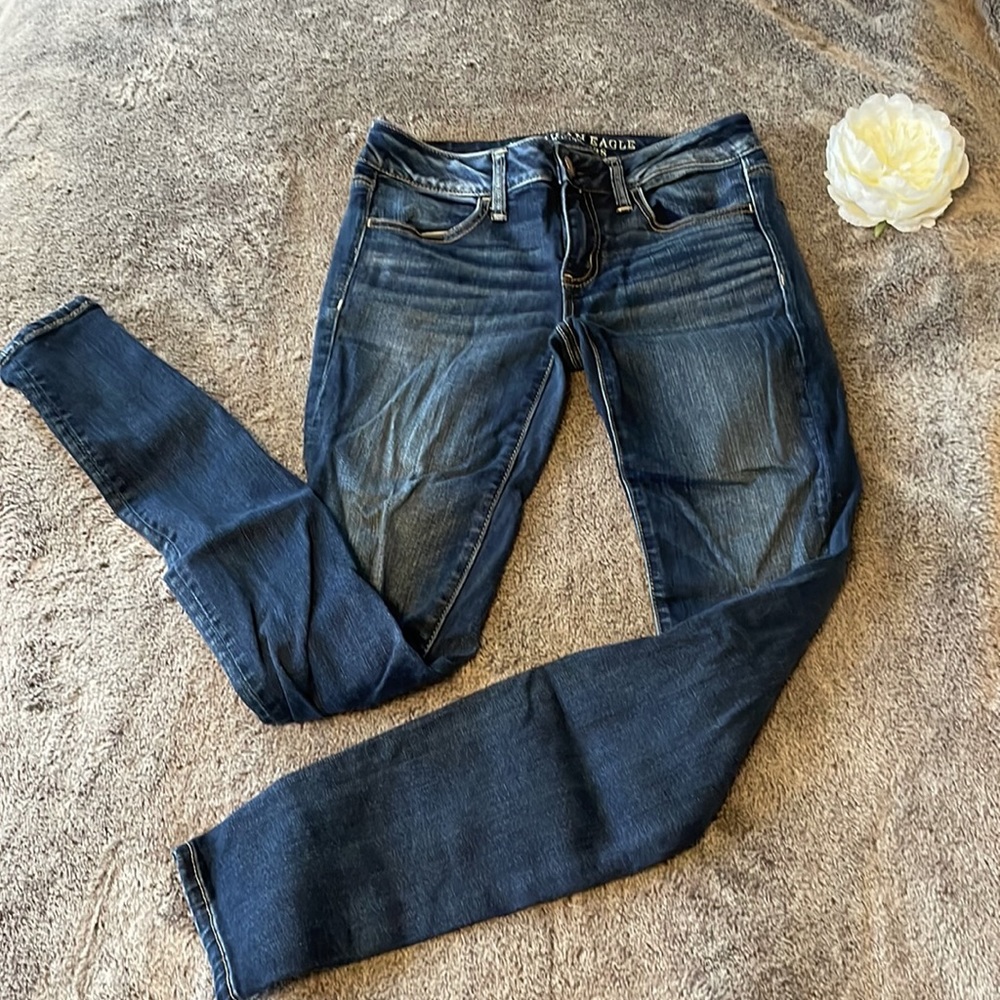 American Eagle 💙 Super Low, Super Stretch Jegging 4 Long
